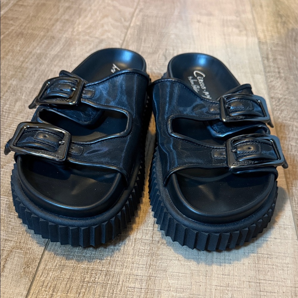 Sam Edelman by Anthro, black Chunky Sandals with Buckle Straps, like new